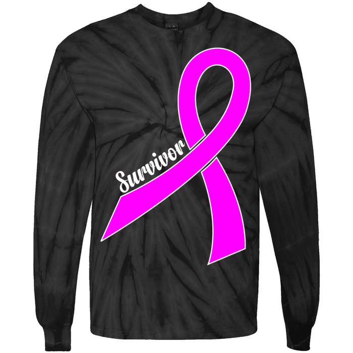 Breast Cancer Survivor Tie-Dye Long Sleeve Shirt