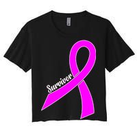 Breast Cancer Survivor Women's Crop Top Tee