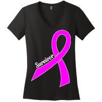 Breast Cancer Survivor Women's V-Neck T-Shirt