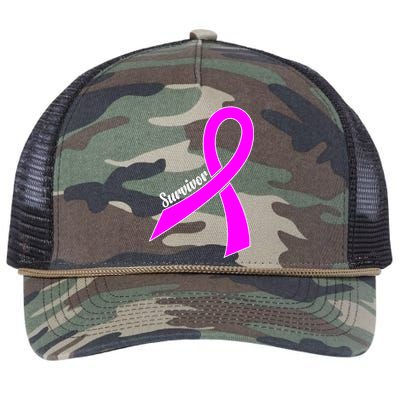 Breast Cancer Survivor Retro Rope Trucker Hat Cap