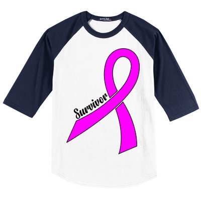 Breast Cancer Survivor Baseball Sleeve Shirt