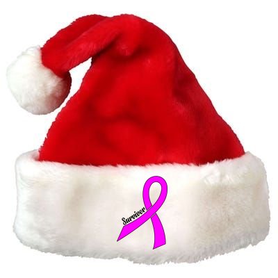 Breast Cancer Survivor Premium Christmas Santa Hat