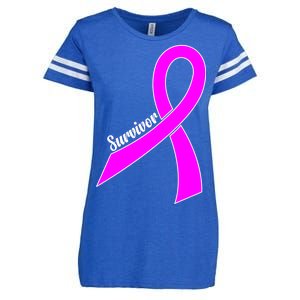 Breast Cancer Survivor Enza Ladies Jersey Football T-Shirt