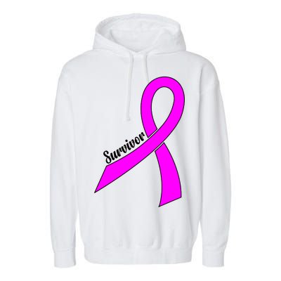 Breast Cancer Survivor Garment-Dyed Fleece Hoodie