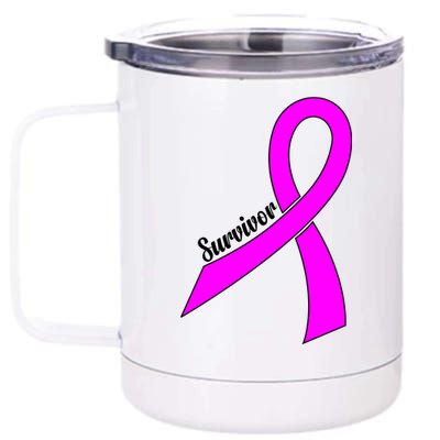 Breast Cancer Survivor 12 oz Stainless Steel Tumbler Cup