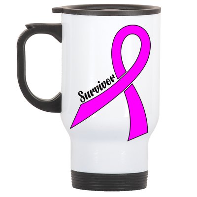 Breast Cancer Survivor Stainless Steel Travel Mug