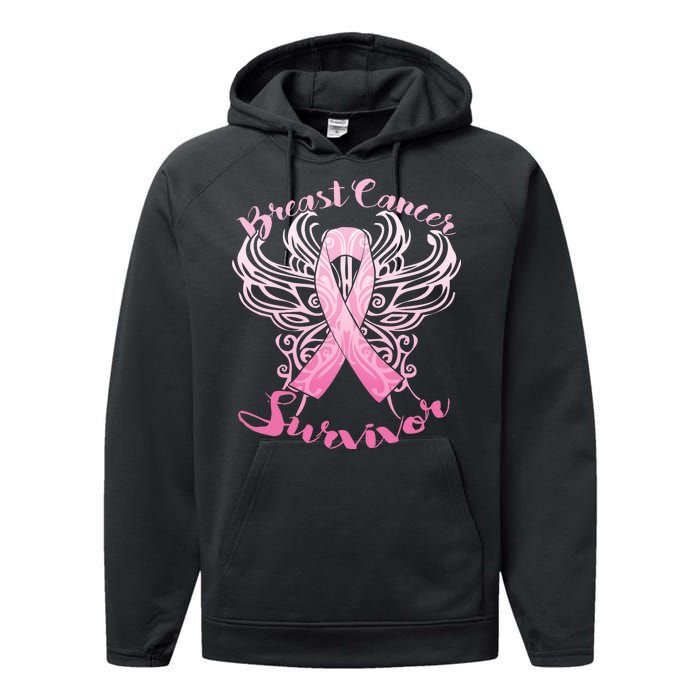 Breast Cancer Survivor Awareness Performance Fleece Hoodie