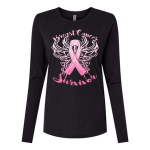 Breast Cancer Survivor Awareness Womens Cotton Relaxed Long Sleeve T-Shirt