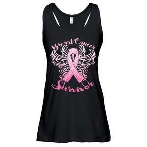 Breast Cancer Survivor Awareness Ladies Essential Flowy Tank