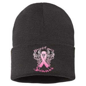 Breast Cancer Survivor Awareness Sustainable Knit Beanie