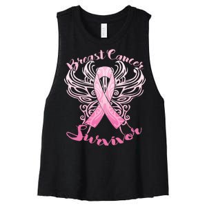 Breast Cancer Survivor Awareness Women's Racerback Cropped Tank