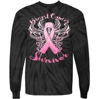 Breast Cancer Survivor Awareness Tie-Dye Long Sleeve Shirt