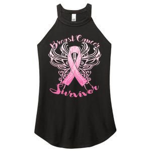 Breast Cancer Survivor Awareness Women's Perfect Tri Rocker Tank