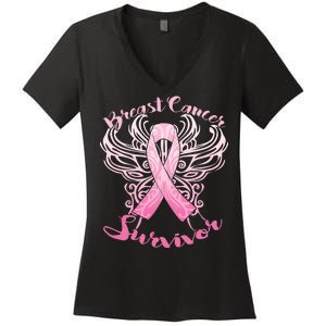 Breast Cancer Survivor Awareness Women's V-Neck T-Shirt