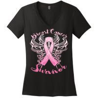 Breast Cancer Survivor Awareness Women's V-Neck T-Shirt