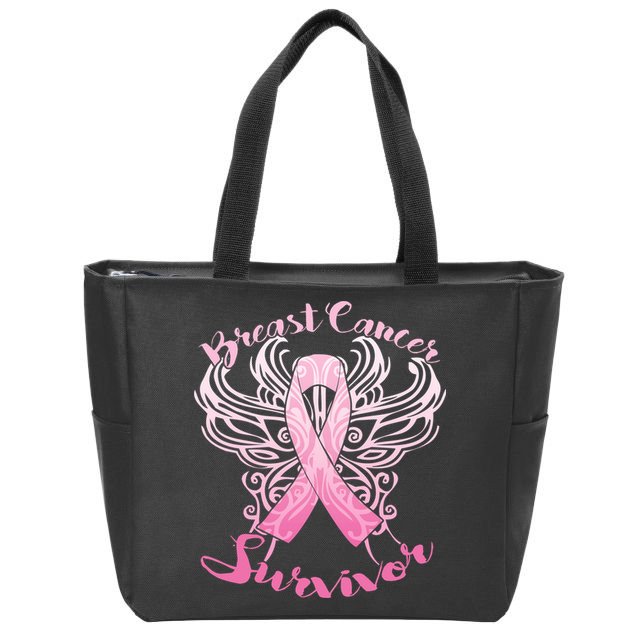 Breast Cancer Survivor Awareness Zip Tote Bag