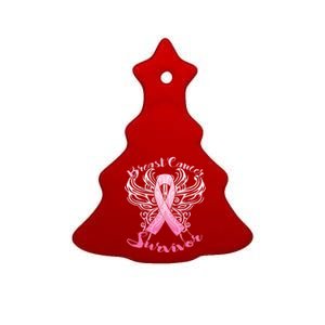 Breast Cancer Survivor Awareness Ceramic Tree Ornament