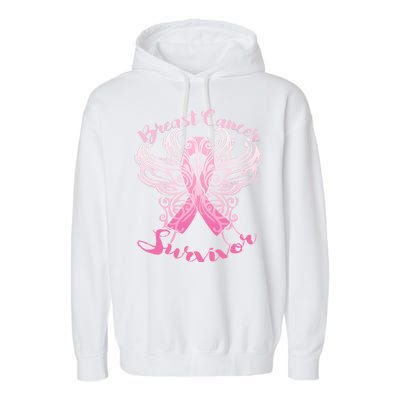 Breast Cancer Survivor Awareness Garment-Dyed Fleece Hoodie