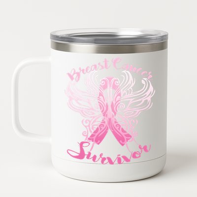 Breast Cancer Survivor Awareness 12 oz Stainless Steel Tumbler Cup