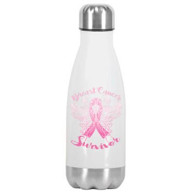 Breast Cancer Survivor Awareness Stainless Steel Insulated Water Bottle