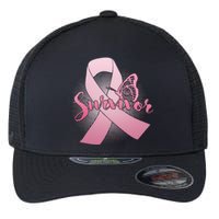 Breast Cancer Survivor Butterfly Flexfit Unipanel Trucker Cap