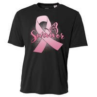 Breast Cancer Survivor Butterfly Cooling Performance Crew T-Shirt