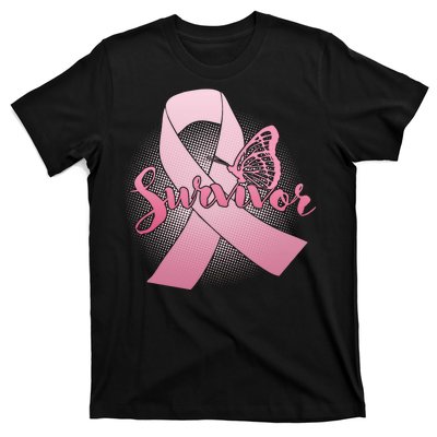 Breast Cancer Survivor Butterfly T-Shirt