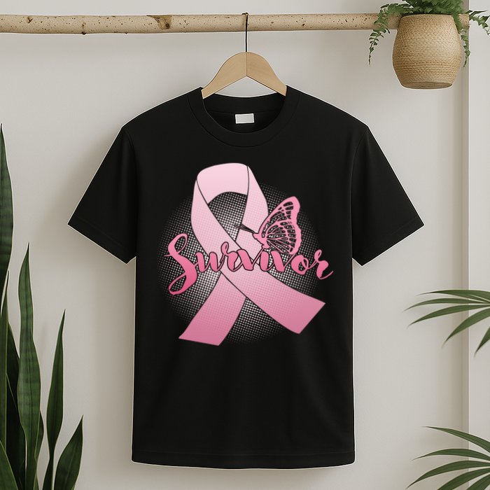 Breast Cancer Survivor Butterfly T-Shirt
