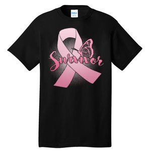 Breast Cancer Survivor Butterfly Tall T-Shirt