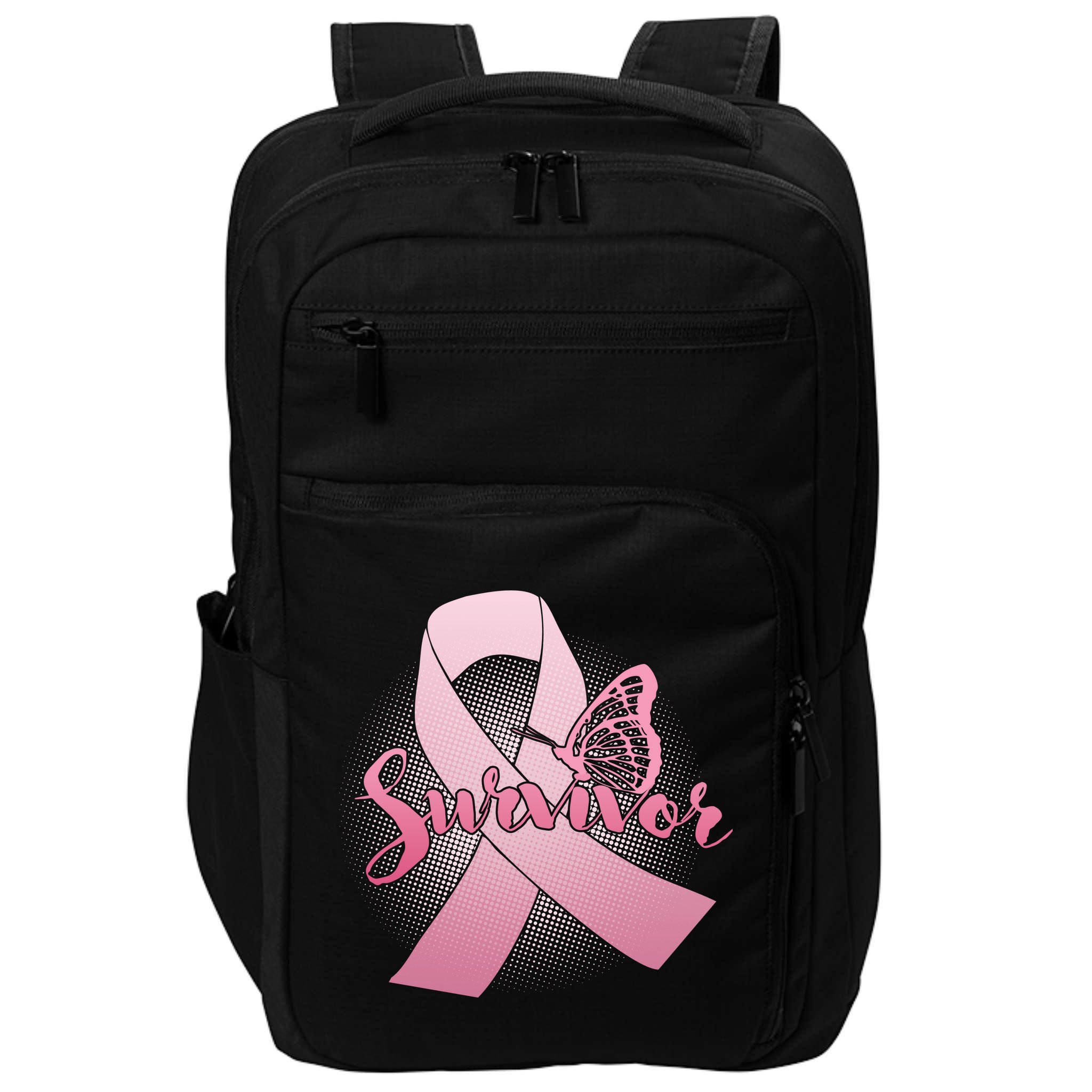 Breast Cancer Survivor Butterfly Impact Tech Backpack