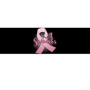 Breast Cancer Survivor Butterfly Bumper Sticker