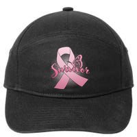 Breast Cancer Survivor Butterfly 7-Panel Snapback Hat