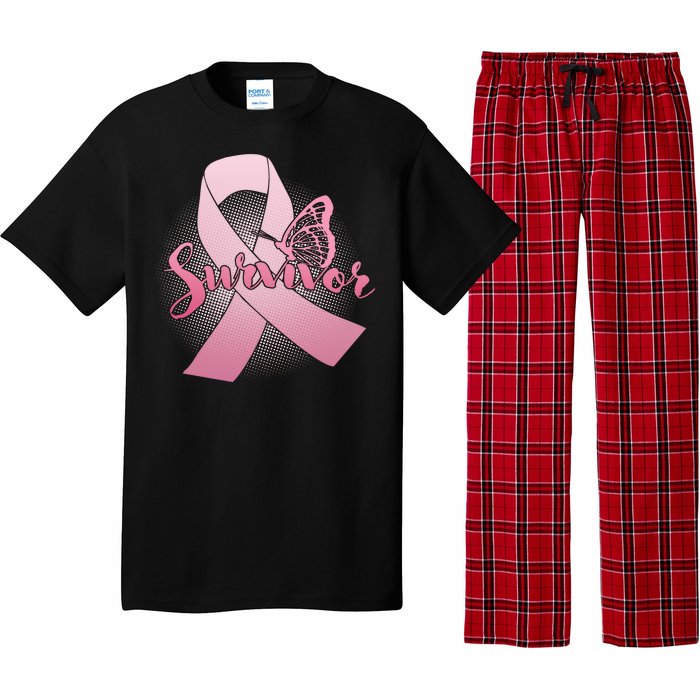 Breast Cancer Survivor Butterfly Pajama Set