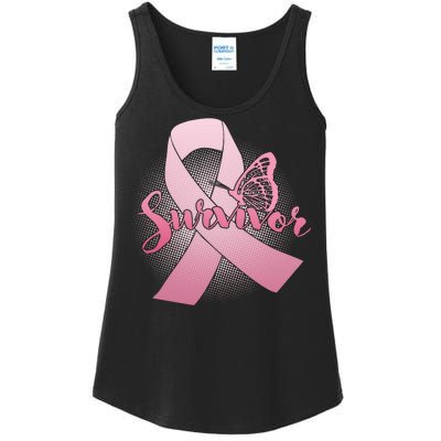 Breast Cancer Survivor Butterfly Ladies Essential Tank