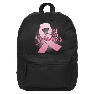 Breast Cancer Survivor Butterfly 16 in Basic Backpack