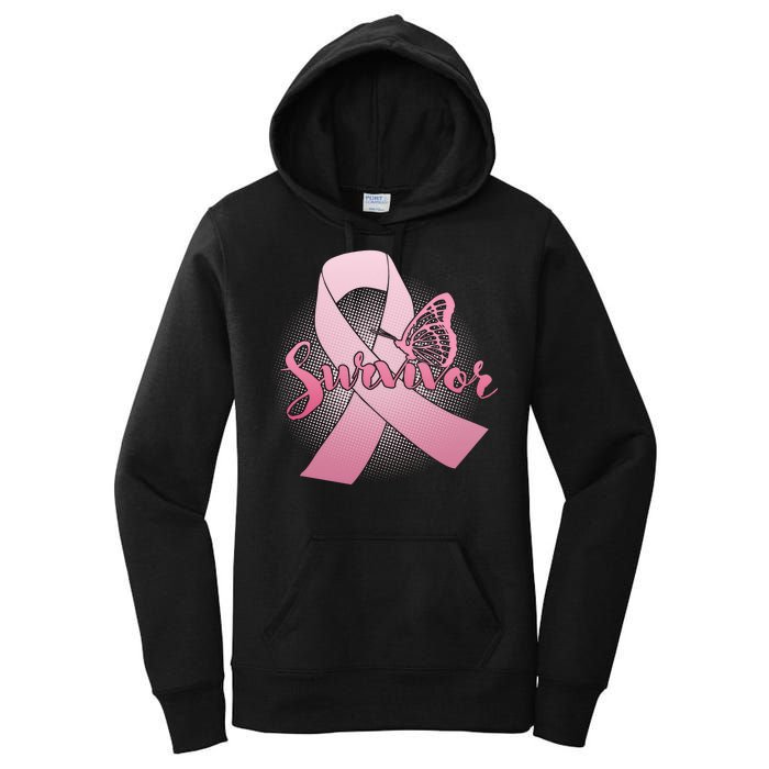 Breast Cancer Survivor Butterfly Women's Pullover Hoodie