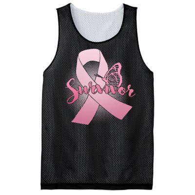 Breast Cancer Survivor Butterfly Mesh Reversible Basketball Jersey Tank