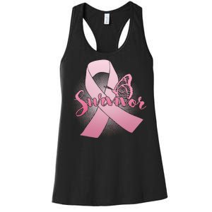 Breast Cancer Survivor Butterfly Women's Racerback Tank