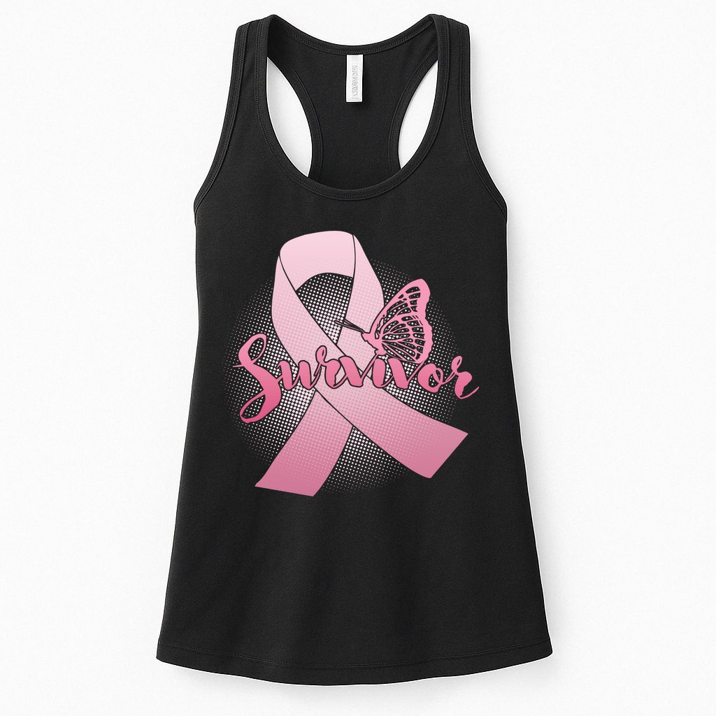 Breast Cancer Survivor Butterfly Womens Tank Top