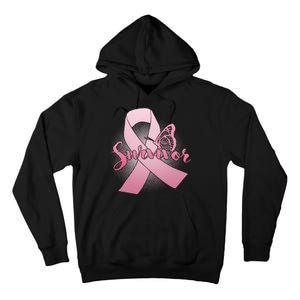 Breast Cancer Survivor Butterfly Tall Hoodie