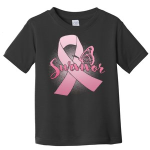 Breast Cancer Survivor Butterfly Toddler T-Shirt