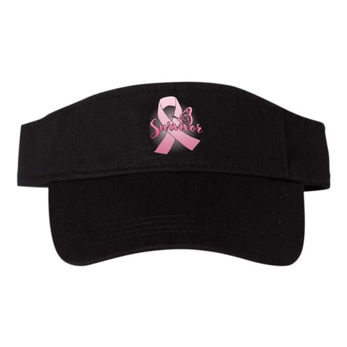 Breast Cancer Survivor Butterfly Valucap Bio-Washed Visor