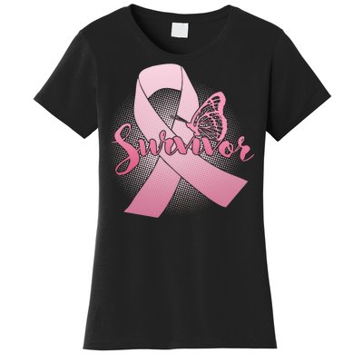 Breast Cancer Survivor Butterfly Women's T-Shirt