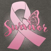 Breast Cancer Survivor Butterfly Cotton Canvas Backpack