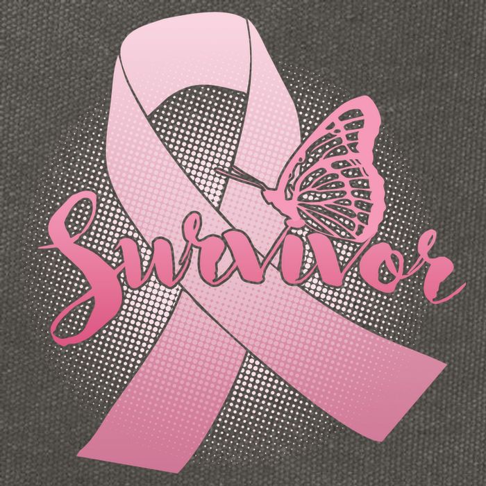Breast Cancer Survivor Butterfly Cotton Canvas Backpack
