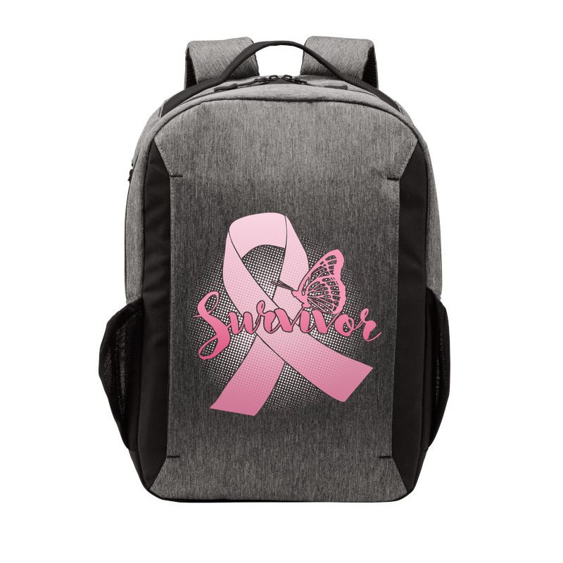 Breast Cancer Survivor Butterfly Vector Backpack