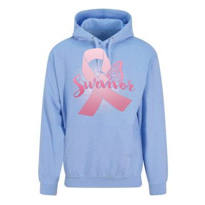 Breast Cancer Survivor Butterfly Unisex Surf Hoodie