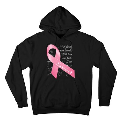 Breast Cancer Survivor Family Friends Hope Faith Hoodie