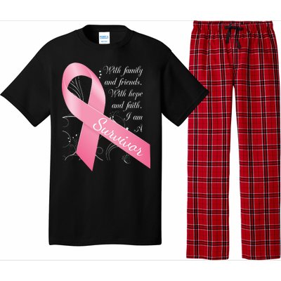 Breast Cancer Survivor Family Friends Hope Faith Pajama Set