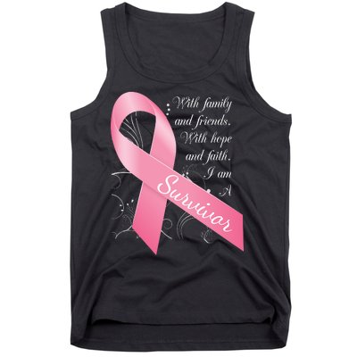 Breast Cancer Survivor Family Friends Hope Faith Tank Top